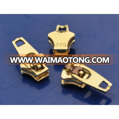 guangzhou zipper accessories factory custom wholesale 4YG H65 brass metal key lock reversible zipper slider