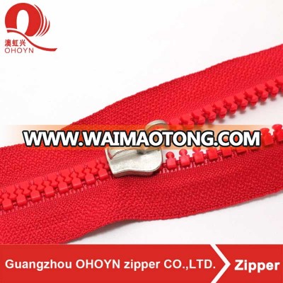 wholesale high quality brand red long chain nylon zipper