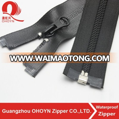 No.5 TPU matt black color custom length finish open end waterproof zipper